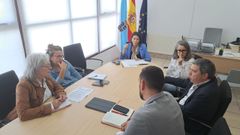 Reunión en el Concello de Ribeira con la alcaldesa, María Sampedro