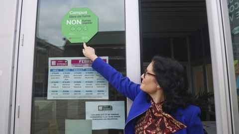 Ana Ares, retratada este martes en el campus de Ferrol.