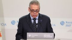 Caama�o, este lunes, tras la reuni�n del Consello de la Xunta