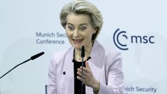 Ursula von der Leyen, durante su intervencin en la Conferencia de Seguridad de Munich