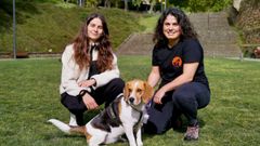 Clara Gonz�lez, educadora, y Alba Deus, comunicaci�n.