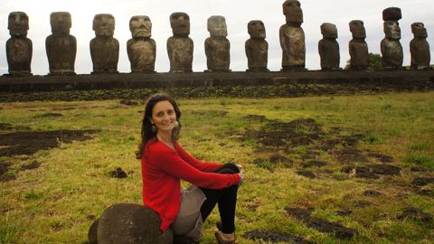 Laura en uno de sus viajes.