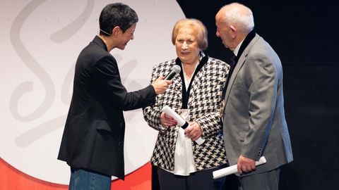 Chucu Barreiro y Maruxa Barral, en la gala del deporte compostelano