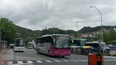 Los transbordos por carretera debido al corte de la l�nea de tren incrementaron la presencia de buses.
