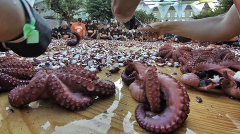 O Carballiño batió el récord de la tapa de pulpo más grande del mundo
