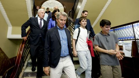 Alberto N��ez Feij�o en una reciente imagen en la Casa do Concello de Lugo