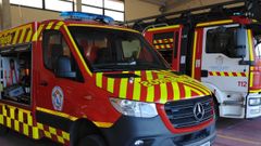 Veh�culos de los bomberos comarcales