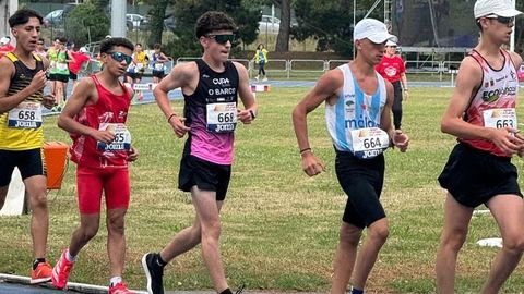 Mateo Valcarce, tercero en el pelot�n que luch� por las medallas