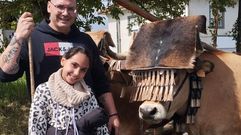 As fotos de Rub�n e Sara Baltar coa s�a parella de bois
