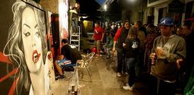 En el a�o 2011 ya se pintaron paredes en la zona de los vinos durante el Rock&Clown. 