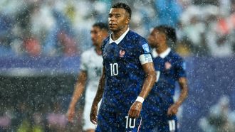 Mbapp�, durante el partido Francia-Irak