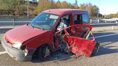 Accidente en la A-8 en Barreiros