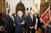 Imagen de las autoridades asistentes a la ofrenda, entre las que no estaba Jorge Surez. 