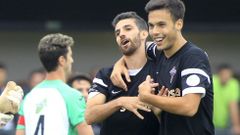 Borja Dom�nguez (derecha) en su etapa en el Racing de Ferrol