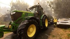 Los ganaderos, vitales en el auxilio del incendio en Corme Aldea