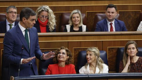 El presidente del Gobierno, Pedro Sánchez, durante una sesión de control al Gobierno el pasado marzo