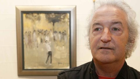 Julio D�az Gesto, en una imagen del 2010 durante una exposici�n