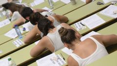 Estudiantes en las pruebas de la PAU