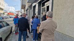 Representantes de los colectivos que se marchan en la sede de la federaci�n vecinal de Lugo