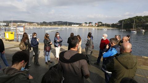 Arquitectos interesados en el concurso de ideas visitaron el puerto de Portonovo en febrero