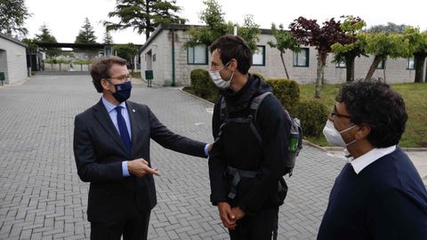 Feijoo, en las nuevas instalaciones del Monte do Gozo