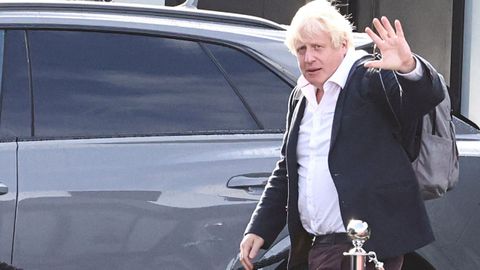 Boris Johnson, en una imagen tomada a su llegada a Londres este fin de semana