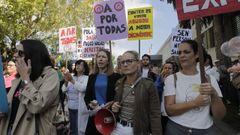 Concentracin organizada por el colectivo de enfermeras, en una foto de archivo