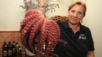 Casa fidel O�Pulpeiro, en Pontevedra.�En agosto no hab�a reserva y se atend�a por orden de llegada. Sirven unos 130 kilos de pulpo al d�a.