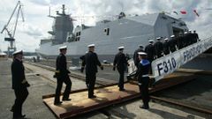 Vista de la �Fridtjof Nansen� cuando fue entregada en Navantia