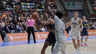 Jacobo D�az, durante el partido contra el Hestia Menorca.