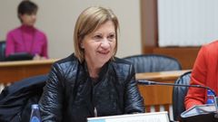 Elena Espinosa, este s�bado en el Parlamento de Galicia.