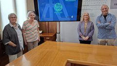 Representantes de Asfedro y del Concello en la presentacin de la gala