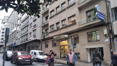 Fachada del Centro Mdico El Carmen, en la cntrica avenida de La Habana de Ourense.