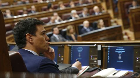 El l�der de la oposici�n, Pedro S�nchez.