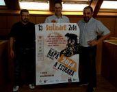 Directivos de Bikestrada y el edil de Deportes, ayer.