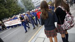 Protestas mineras en Oviedo