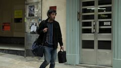 El actor gallego Alfonso M�guez, en una escena de �La Parra�, que dirige Alberto Gracia (1978).