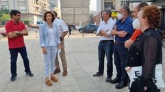�ngeles V�zquez, con el alcalde y varios concejales de O Barco, y con el delegado de la Xunta, Gabriel Al�n