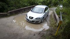Estado del vial de salida de Lara�o