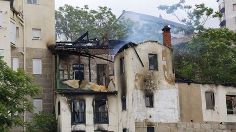 El incendio, esta ma�ana.