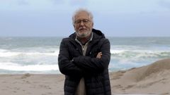 H�ctor Abad en la playa de Riazor, en A Coru�a