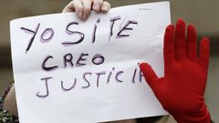 Concentraci�n en contra de la sentencia de La Manada en Pamplona