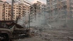 Edificios daños en Beirut por un ataque aéreo israelí en el mes de marzo