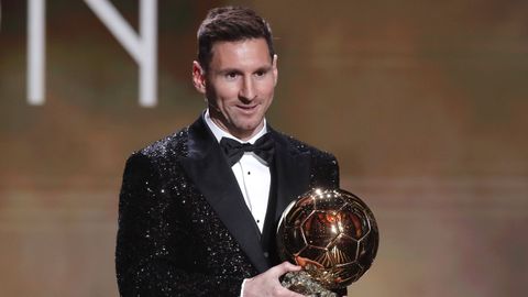 Leo Messi alza su s�ptimo Bal�n de Oro