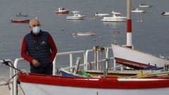 Vicente Vzquez, onte, no porto de San Cibrao, ao lado da sa casa