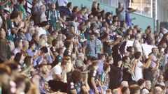 Grada de A Malata en el choque ante el Real Zaragoza.