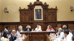 Corporación gijonesa durante el Pleno Municipal de Gijón.