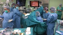 Intervenci�n de c�ncer de recto en el CHOP.