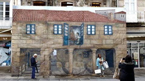 Una de las decoraciones novedosas de este año para la Feira Franca, en la Rúa Serra