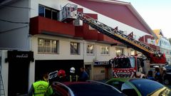 Los bomberos, en la calle Humboldt